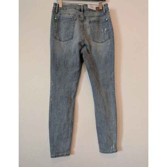 Judy Blue Skinny Lace Peekaboo Distressed Stretch Ankle Jeans Sz 15/32 - Picture 4 of 10